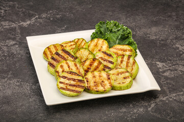Vegan cuisine Grilled zucchini slices