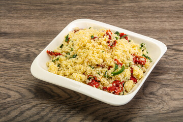 Vegetarian uisine - couscous with vegetables