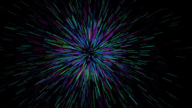 Neon Lights  colorful animation transition. Stream of neon rays. 3d abstract neon background. Animation on black background. mp4
