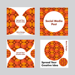 set of social media post design. design template. beautiful background.