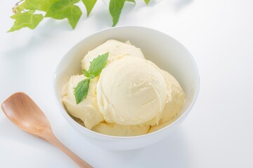 新鮮な牛乳から作られる甘くて美味しいアイスクリーム