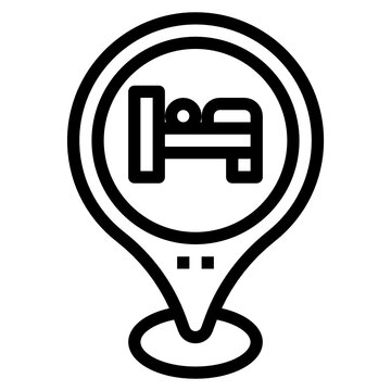 recommend clip art: Hotel line icon