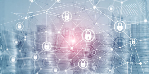 Corporate Data protection. Cyber Security Privacy Business Internet Technology Concept