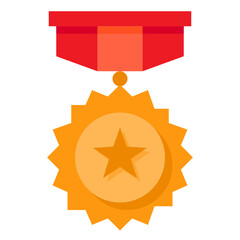 Medal flat icon