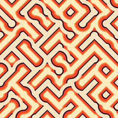 Abstract Geometric Pattern generative computational art illustration