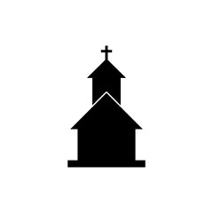 Simple Church icon isolated on white background