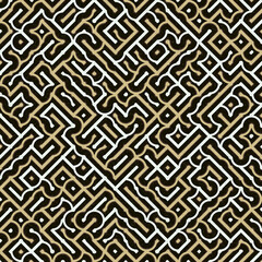 Abstract Geometric Pattern generative computational art illustration