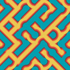 Abstract Geometric Pattern generative computational art illustration