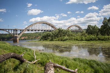 old bridge over river