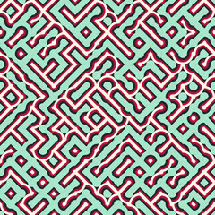 Abstract Geometric Pattern generative computational art illustration