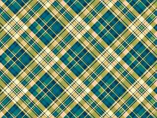 手書き風の厚塗りひし形チェック背景1エメラルド