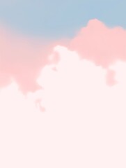 幻想的な可愛いふわふわ雲の空3夢可愛いピンク
