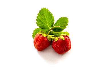 Strawberry berries isolated on white background