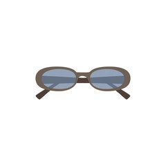 Women's glasses and sunglasses collection. Sunglasses with colored lenses. Female vector accessories. Trendy hand drawn illustration