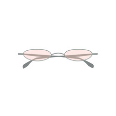 Women's glasses and sunglasses collection. Sunglasses with colored lenses. Female vector accessories. Trendy hand drawn illustration