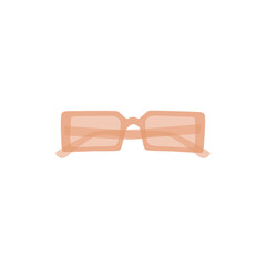 Women's glasses and sunglasses collection. Sunglasses with colored lenses. Female vector accessories. Trendy hand drawn illustration