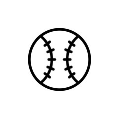 Baseball ball line art icon vector