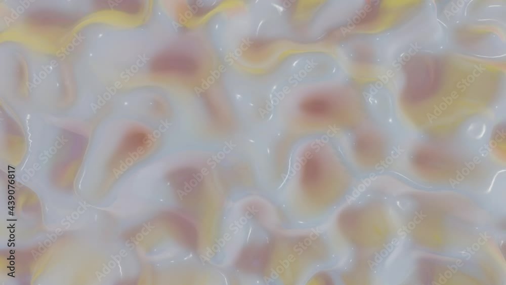 Poster soft pink moving wave surface with highlights. looped animated background. 3d render.