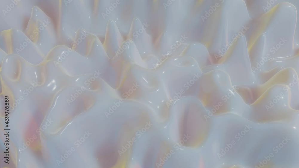 Aufkleber soft pink moving wave surface with highlights. looped animated background. 3d render.