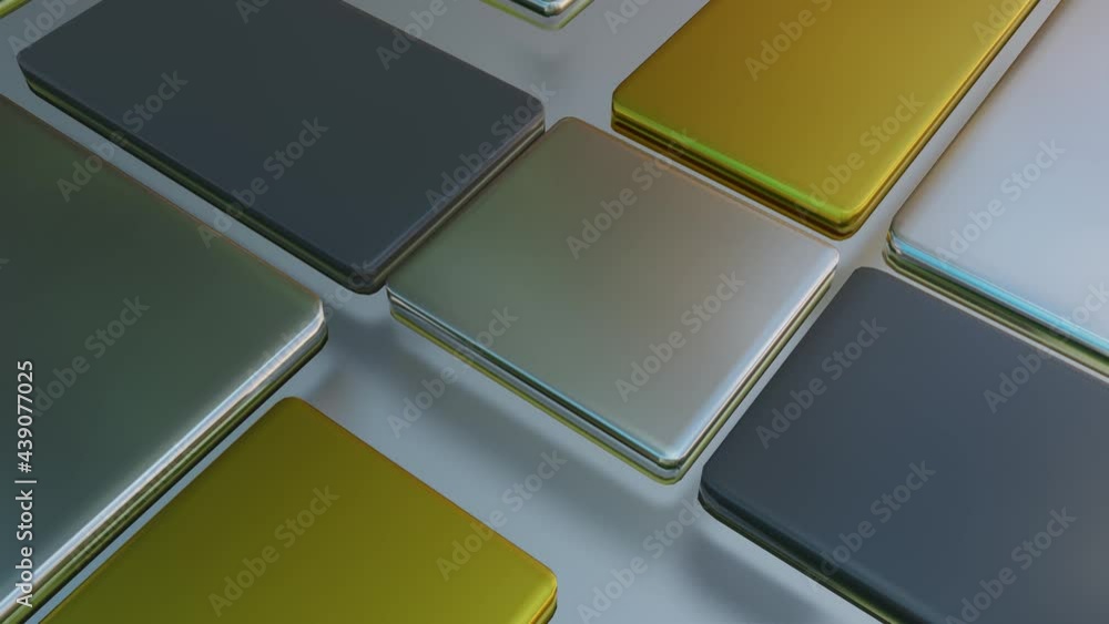Poster an abstract looped animated background of increasing and decreasing 3d tiles. 3d render