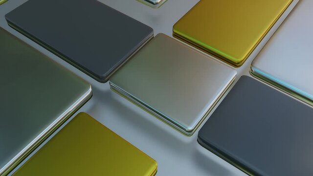 an abstract looped animated background of increasing and decreasing 3D tiles. 3d render