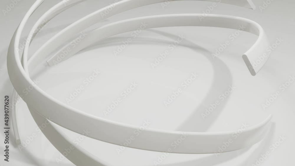 Poster abstract looped animated background. gray sticks twisted in a semicircle rotate on a gray background