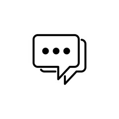 Chat Message Icon line Design Vector