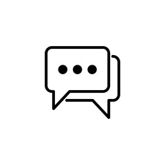 Chat Message Icon line Design Vector
