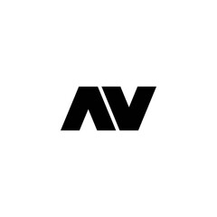 simple and modern initial AV logo