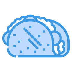 Burger blue line icon