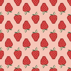 pattern with red strawberry
