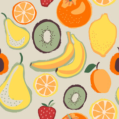 seamless pattern of fruits