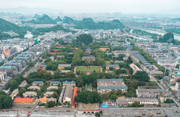aerial view of the city