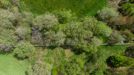 Aerial view of landscape in the Eifel region, Germany