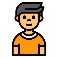 Boy line icon