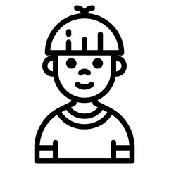 Boy line icon