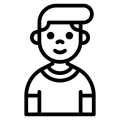 Boy line icon