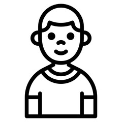 Boy line icon