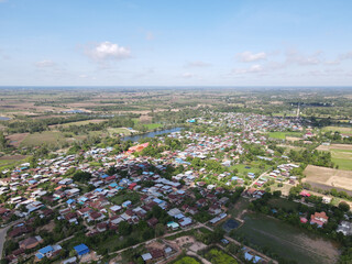 Aerial photos on  village.counrey house.