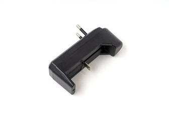 Rechargeable dry cell charger isolated on white background.