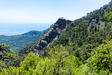 The mount Ai-Petri on a sunny day.