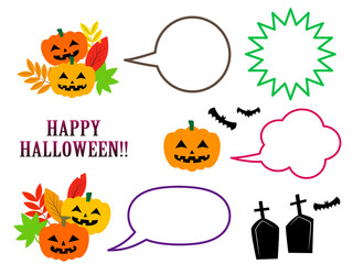 ハロウィンと秋の植物素材