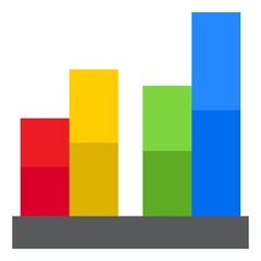 bar chart flat style icon