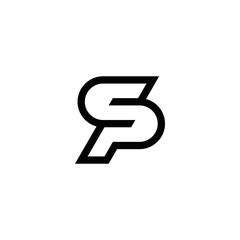 s p sp ps initial logo design vector template