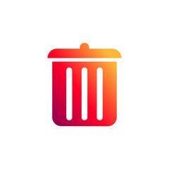 Trash Bin Icon. Vector illustration for graphic design, Web, UI, app.