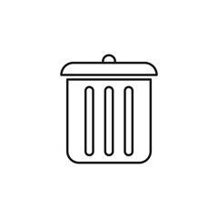 Trash Bin Icon. Vector illustration for graphic design, Web, UI, app.