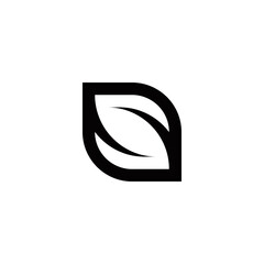 s initial leaf logo design vector template