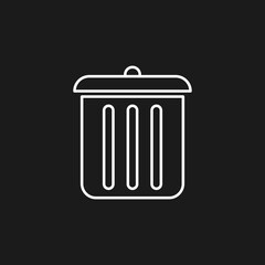 Trash Bin Icon. Vector illustration for graphic design, Web, UI, app.