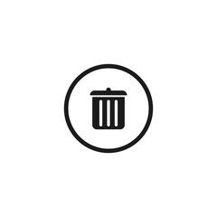 Trash Bin Icon. Vector illustration for graphic design, Web, UI, app.