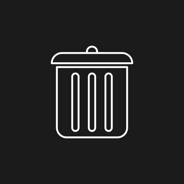 Trash Bin Icon. Vector illustration for graphic design, Web, UI, app.